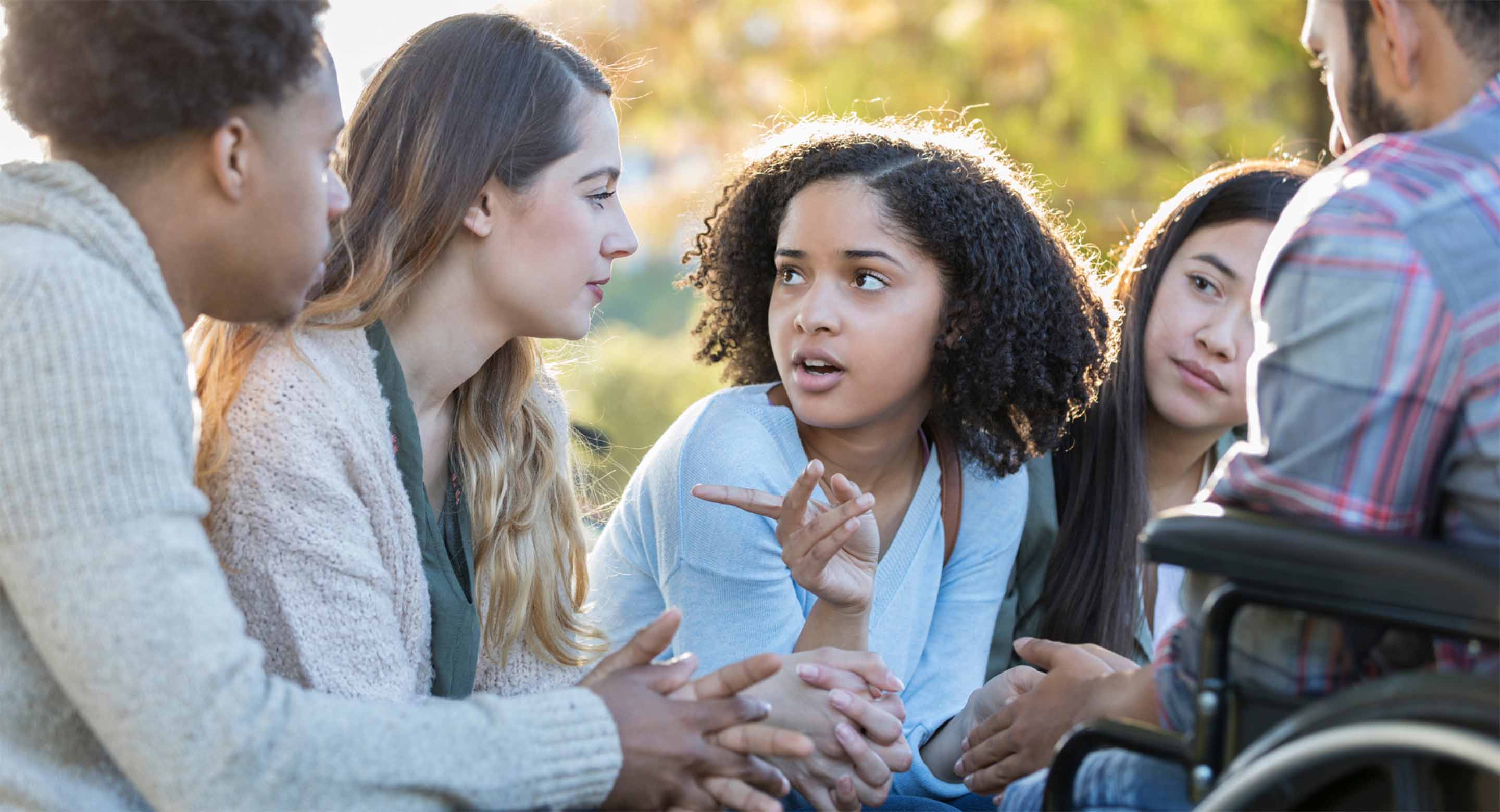 Group of youth talking